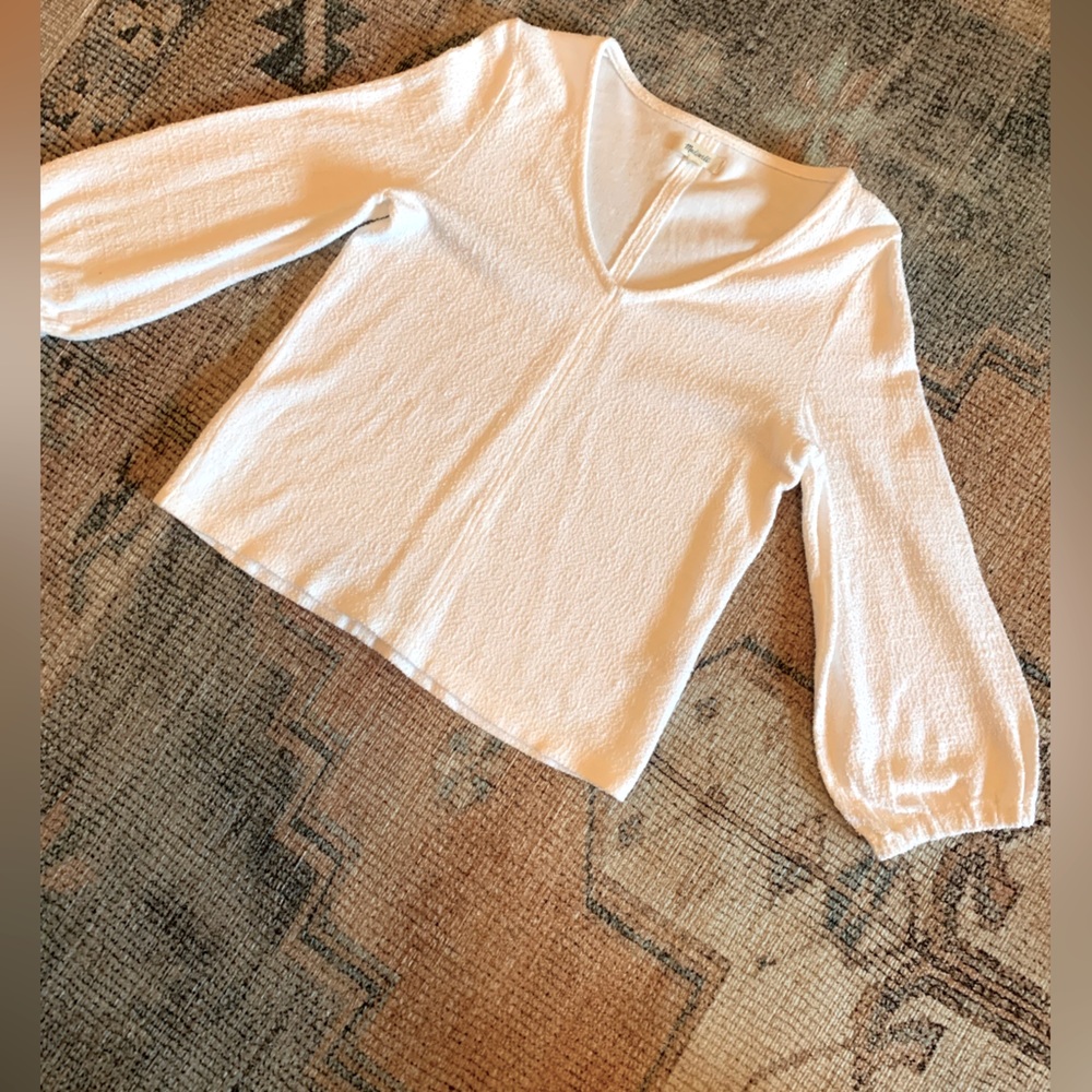 Madewell textured top. White. Size small